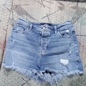 Hollister Blue Ultra High Rise Mom Short 3"